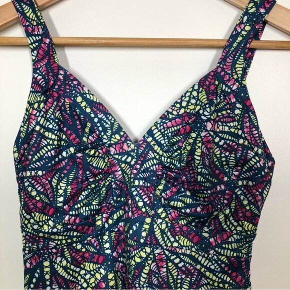 Patagonia  Minette Floral Geometric Dress in Blue, Yellow, & Pink Size XS - Picture 3 of 8